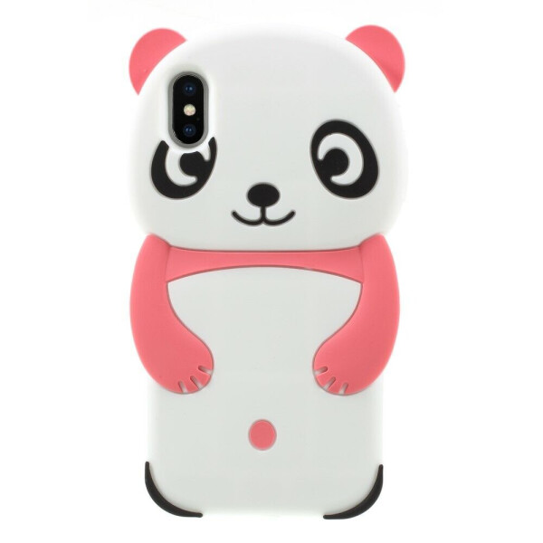 

Силиконовый чехол Deexe 3D Panda для Apple iPhone XS Max - Pink