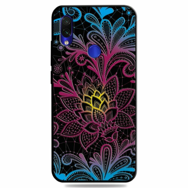 

Силиконовый (TPU) чехол Deexe Pretty Glossy для Xiaomi Redmi 7 - Flowers Embossment Patterned TPU