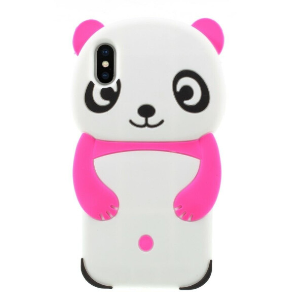 

Силиконовый чехол Deexe 3D Panda для Apple iPhone XS Max - Rose