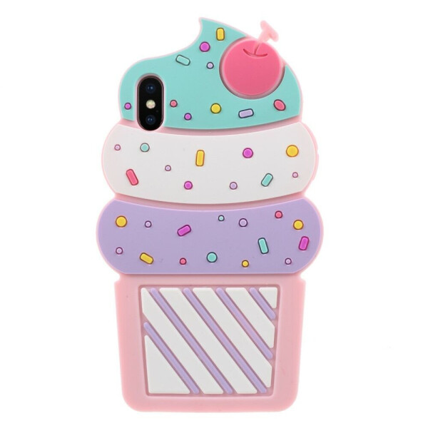 

Силиконовый чехол UniCase 3D Ice Cream для Apple iPhone XS Max - Pink