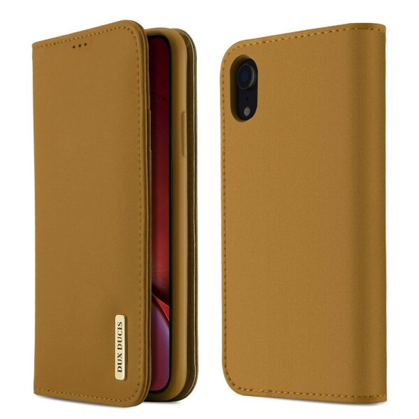 

Кожаный чехол DUX DUCIS Wish Series для Apple iPhone XR - Khaki