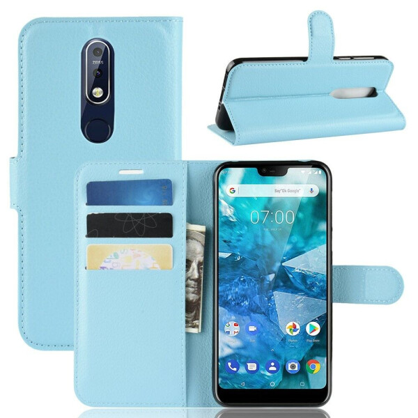 

Чехол-книжка Deexe Book Type для Nokia 7.1 / Nokia 7 (2018) - Blue