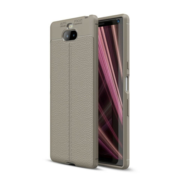 

Защитный чехол Deexe Leather Cover для Sony Xperia 10 - Grey