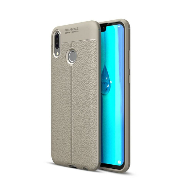 

Защитный чехол Deexe Leather Cover для Huawei Y9 (2019) - Grey