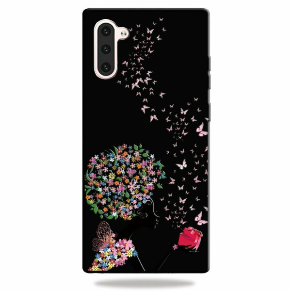 

Силиконовый (TPU) чехол Deexe Life Style для Samsung Galaxy Note 10 (N970) - Flower and Butterfly