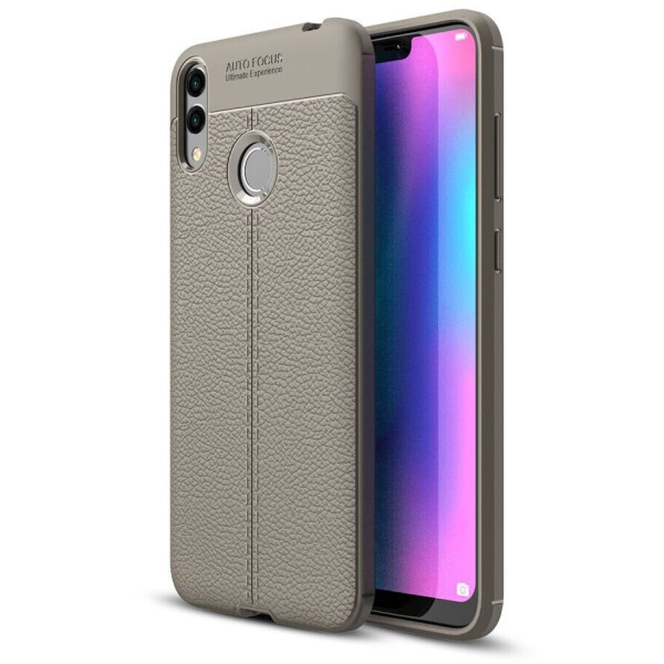 

Защитный чехол Deexe Leather Cover для Huawei Honor 8C - Grey