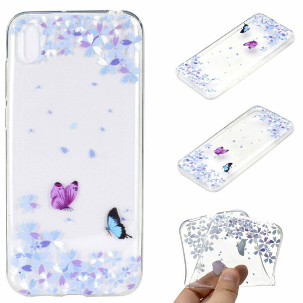 

Силиконовый (TPU) чехол Deexe Pretty Glossy для Huawei Y5 (2019) / Honor 8S / Honor 8S Prime - Butterflies and Flowers