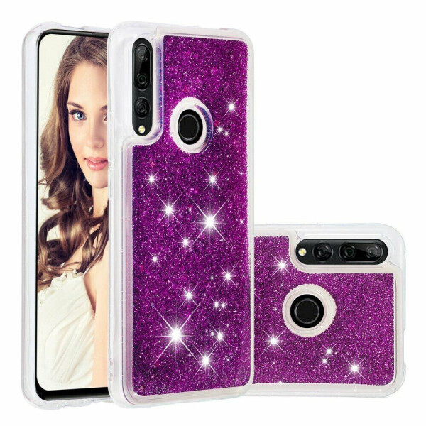 

Силиконовый (TPU) чехол Deexe Liquid Glitter для Huawei P Smart Z / Honor 9X - Purple