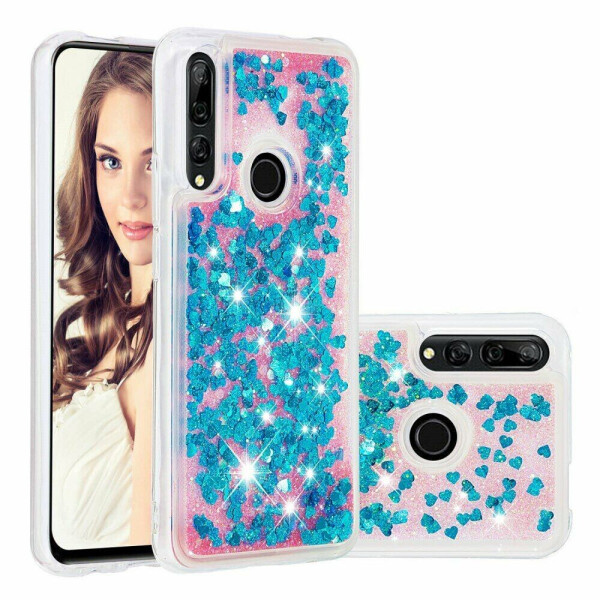 

Силиконовый (TPU) чехол Deexe Liquid Glitter для Huawei P Smart Z / Honor 9X - Blue