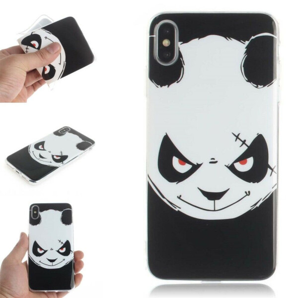 

Силиконовый (TPU) чехол Deexe Life Style для Apple iPhone XS Max - Angry Panda
