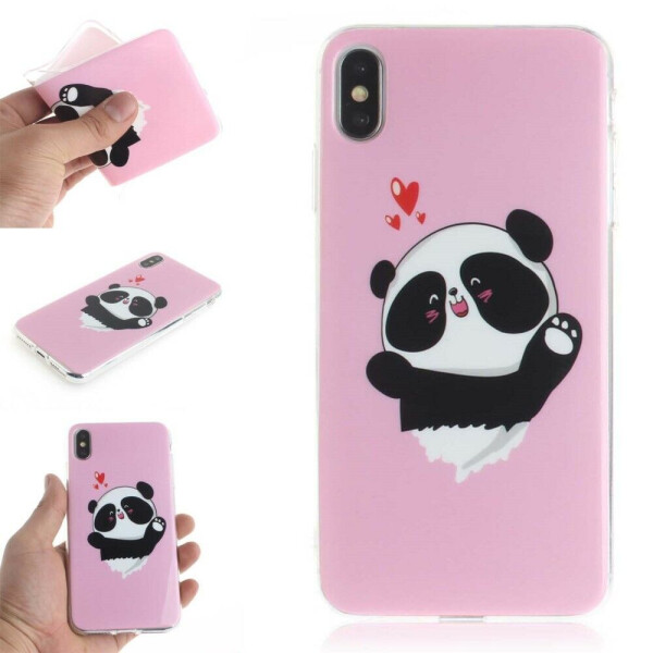 

Силиконовый (TPU) чехол Deexe Life Style для Apple iPhone XS Max - Cute Panda