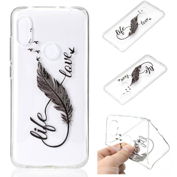 

Силиконовый (TPU) чехол Deexe Pretty Glossy для Xiaomi Redmi Note 6 / Note 6 Pro - Black Feather Pen