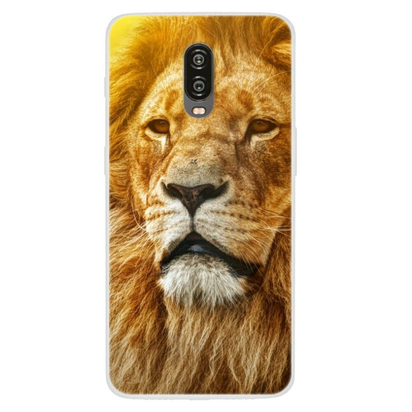 

Силиконовый (TPU) чехол Deexe Life Style для OnePlus 6T - Brown Lion