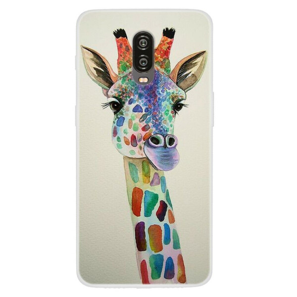 

Силиконовый (TPU) чехол Deexe Life Style для OnePlus 6T - Giraffe Painting