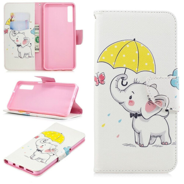 

Чехол-книжка Deexe Color Wallet для Samsung Galaxy A7 2018 (A750) - Elephant Holding an Umbrella