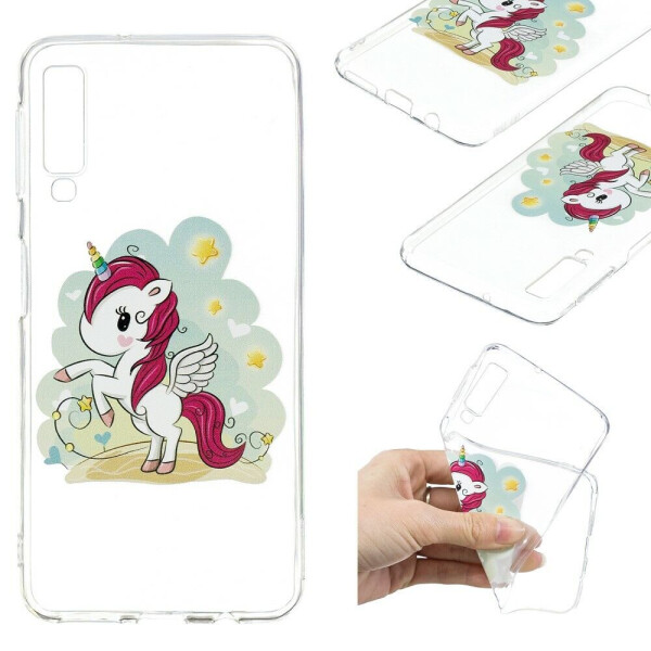 

Силиконовый (TPU) чехол Deexe Pretty Glossy для Samsung Galaxy A7 2018 (A750) - Unicorn