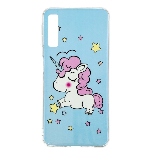 

Силиконовый (TPU) чехол Deexe LumiCase для Samsung Galaxy A7 2018 (A750) - Unicorn Luminous TPU
