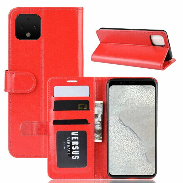 

Чехол-книжка Deexe Wallet Style для Google Pixel 4 - Red