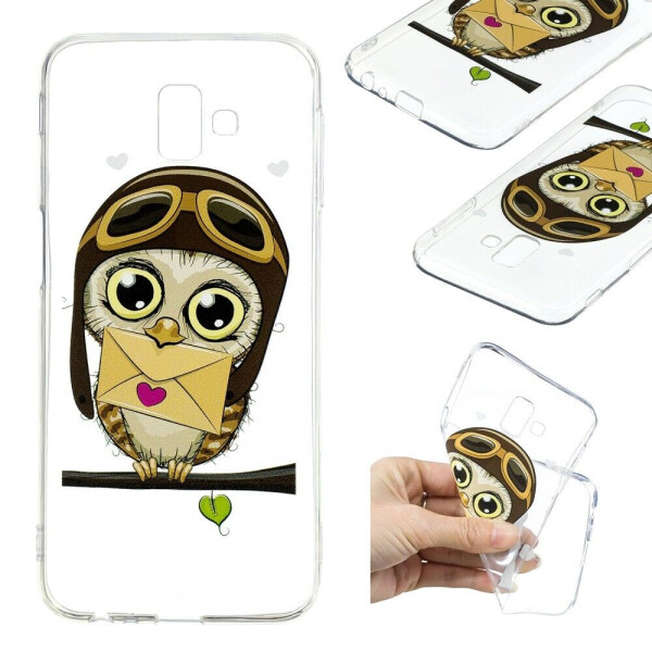 

Силиконовый (TPU) чехол Deexe Pretty Glossy для Samsung Galaxy J6+ (J610) - Owl