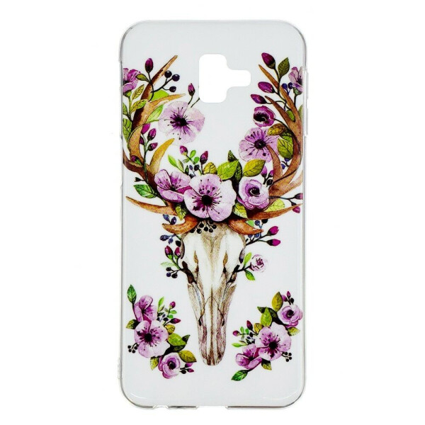 

Силиконовый (TPU) чехол Deexe LumiCase для Samsung Galaxy J6+ (J610) - Flowered Elk