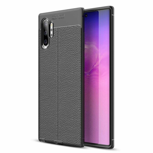 

Защитный чехол Deexe Leather Cover для Samsung Galaxy Note 10+ (N975) - Black