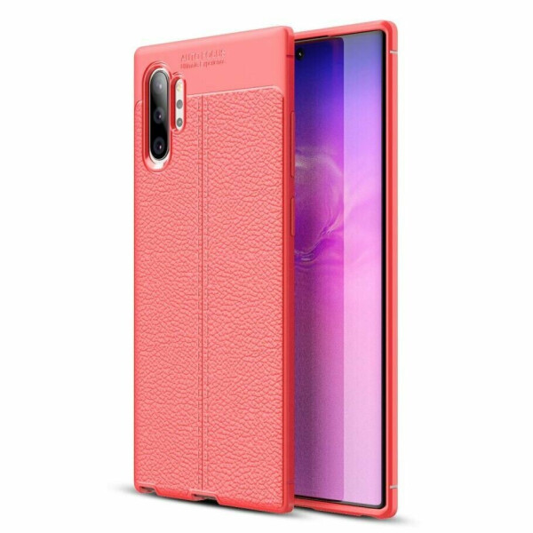 

Защитный чехол Deexe Leather Cover для Samsung Galaxy Note 10+ (N975) - Red