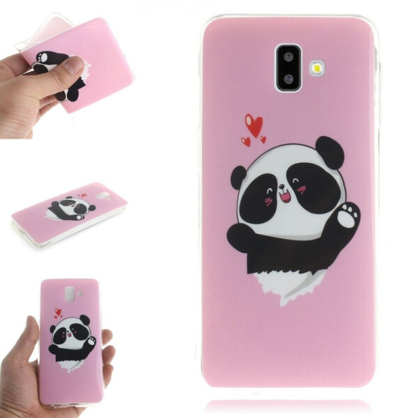 

Силиконовый (TPU) чехол Deexe Life Style для Samsung Galaxy J6+ (J610) - Panda Waving Hand