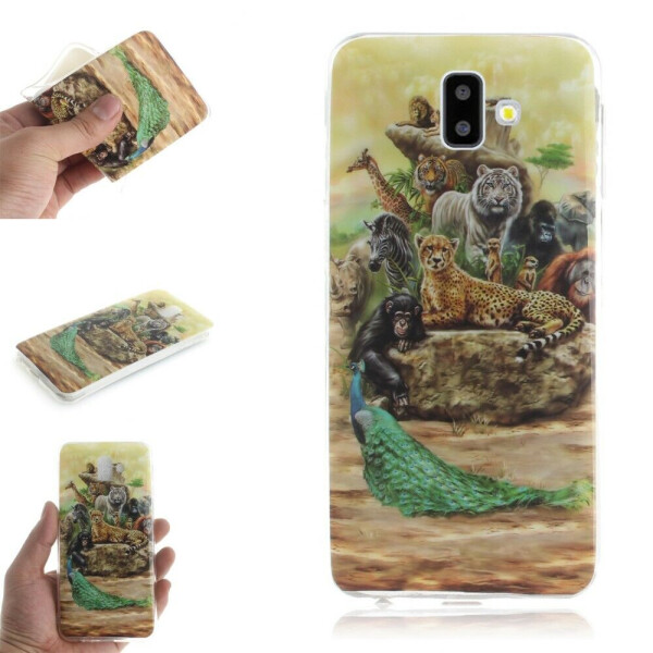 

Силиконовый (TPU) чехол Deexe Life Style для Samsung Galaxy J6+ (J610) - Animals