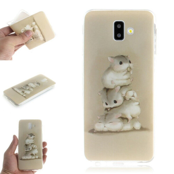 

Силиконовый (TPU) чехол Deexe Life Style для Samsung Galaxy J6+ (J610) - Hamsters