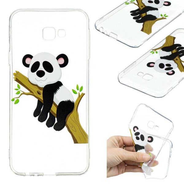 

Силиконовый (TPU) чехол Deexe Pretty Glossy для Samsung Galaxy J4+ (J415) - Panda Climbing Tree