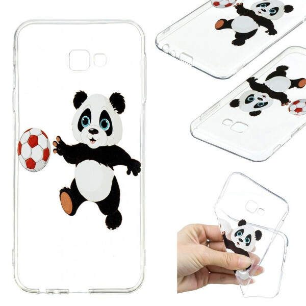 

Силиконовый (TPU) чехол Deexe Pretty Glossy для Samsung Galaxy J4+ (J415) - Panda Plays Football