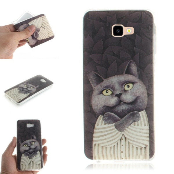 

Силиконовый (TPU) чехол Deexe Life Style для Samsung Galaxy J4+ (J415) - Grey Cat