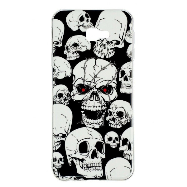 

Силиконовый (TPU) чехол Deexe LumiCase для Samsung Galaxy J4+ (J415) - Cool Skulls