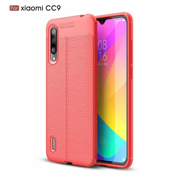 

Защитный чехол Deexe Leather Cover для Xiaomi Mi CC9 / Mi 9 Lite - Red