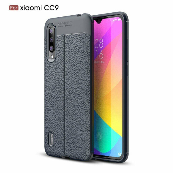 

Защитный чехол Deexe Leather Cover для Xiaomi Mi CC9 / Mi 9 Lite - Dark Blue