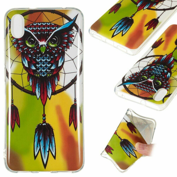 

Силиконовый (TPU) чехол Deexe LumiCase для Xiaomi Redmi 7A - Owl and Dream Catcher