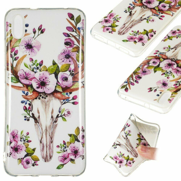 

Силиконовый (TPU) чехол Deexe LumiCase для Xiaomi Redmi 7A - Flowered Elk