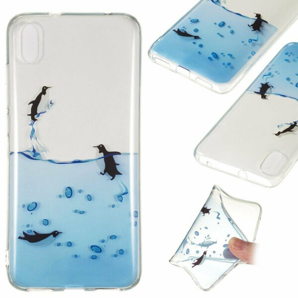 

Силиконовый (TPU) чехол Deexe Pretty Glossy для Xiaomi Redmi 7A - Penguins
