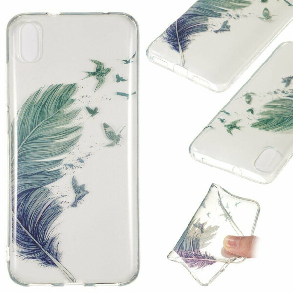 

Силиконовый (TPU) чехол Deexe Pretty Glossy для Xiaomi Redmi 7A - Feather Pattern