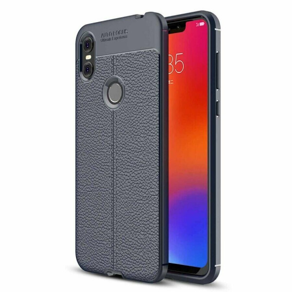 

Защитный чехол Deexe Leather Cover для Motorola One (XT1941-4) - Dark Blue
