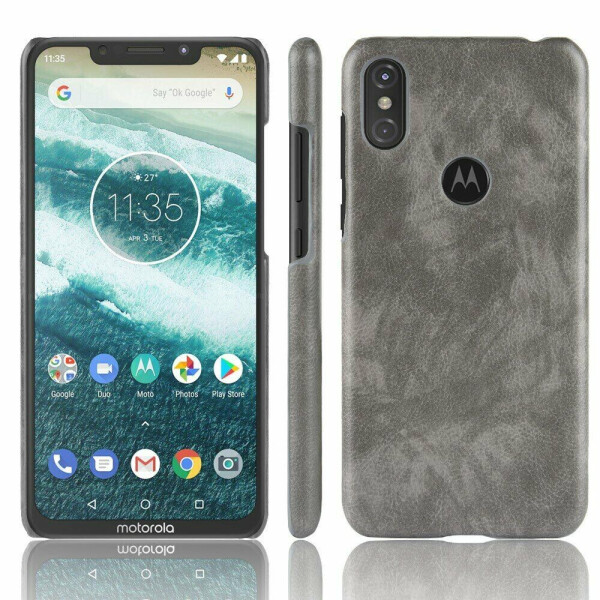 

Защитный чехол Deexe Leather Back Cover для Motorola One (XT1941-4) - Grey