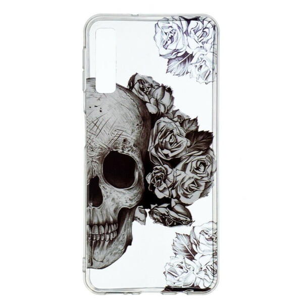 

Силиконовый (TPU) чехол Deexe Pretty Glossy для Samsung Galaxy A7 2018 (A750) - Skull and Flowers