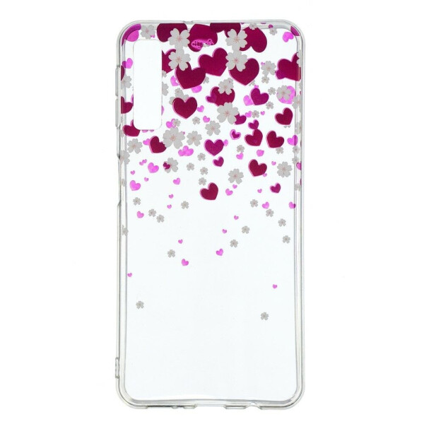 

Силиконовый (TPU) чехол Deexe Pretty Glossy для Samsung Galaxy A7 2018 (A750) - Hearts