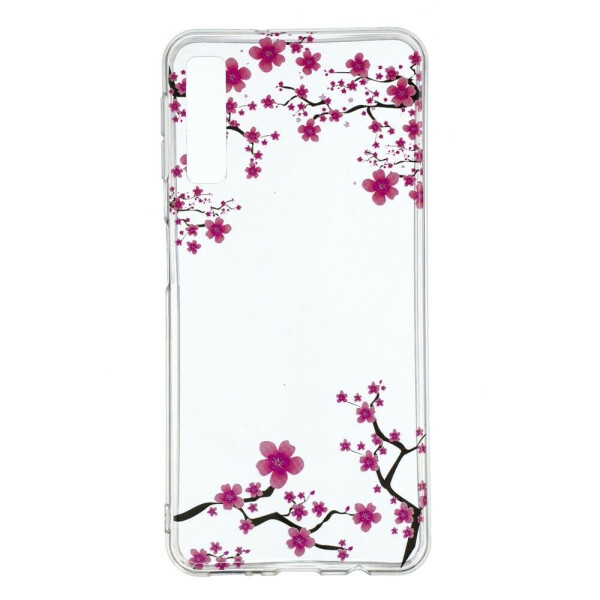 

Силиконовый (TPU) чехол Deexe Pretty Glossy для Samsung Galaxy A7 2018 (A750) - Plum Blossom