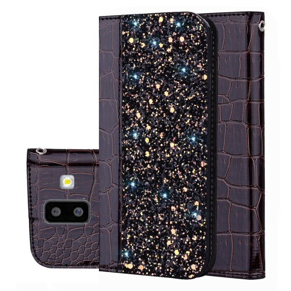 

Чехол-книжка Deexe Glittery Crocodile для Samsung Galaxy J6+ (J610) - Black
