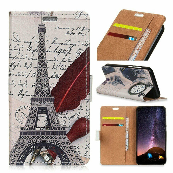 

Чехол Deexe Life Style Wallet для Motorola One Vision (XT1970) - Eiffel Tower