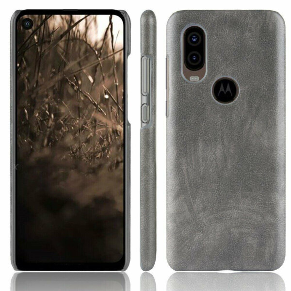 

Защитный чехол Deexe Leather Back Cover для Motorola One Vision (XT1970) - Grey