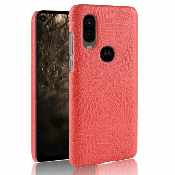 

Защитный чехол Deexe Croco Style для Motorola One Vision (XT1970) - Red