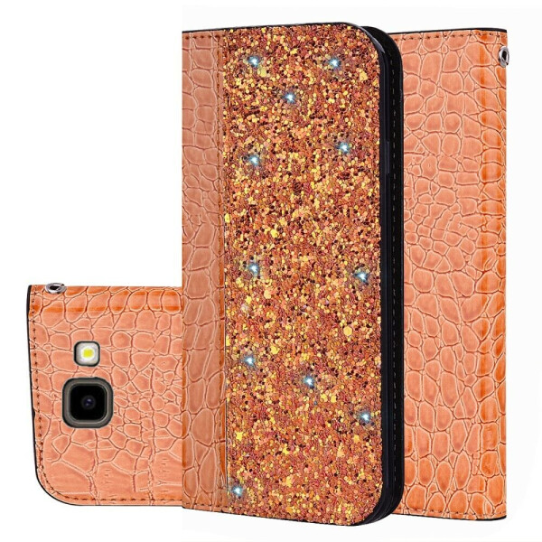 

Чехол-книжка Deexe Glittery Crocodile для Samsung Galaxy J4+ (J415) - Orange