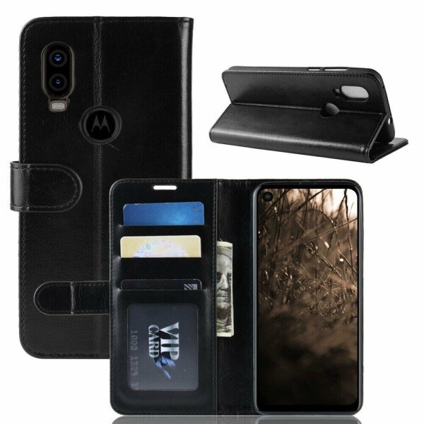 

Чехол-книжка Deexe Wallet Style для Motorola One Vision (XT1970) - Black